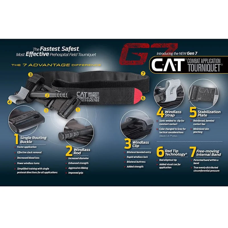 NAR COMBAT APPLICATION TOURNIQUET (CAT 7) - BLK